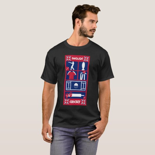 Englischer Test Cricket-T - Shirt (Vorne ganz)