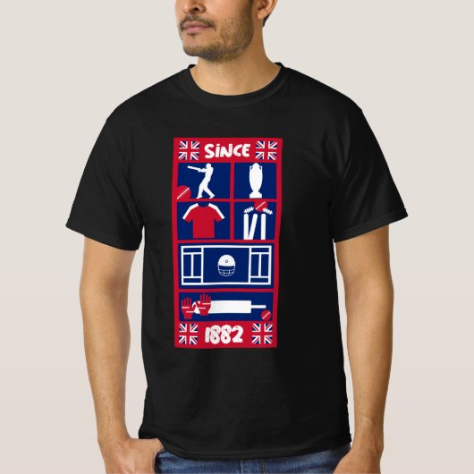 Englischer Test Cricket-T - Shirt (Vorderseite)