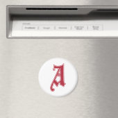 Englischer Text Gothic Monogramm Buchstabe A Magnet (In Situ (Geschirrspüler))