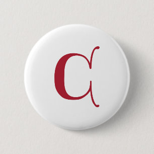 Englischer Text Gothic Monogramm Buchstabe C Button