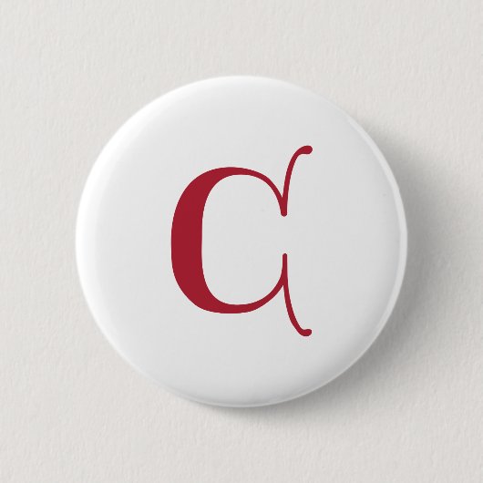 Englischer Text Gothic Monogramm Buchstabe C Button (Vorderseite)