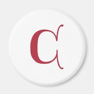 Englischer Text Gothic Monogramm Buchstabe C Magnet
