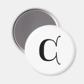 Englischer Text Gothic Monogramm Buchstabe C Magnet (Vorderseite/Rückseite)