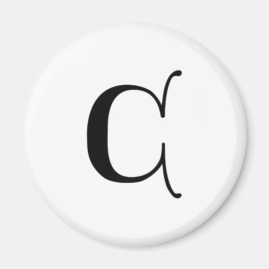 Englischer Text Gothic Monogramm Buchstabe C Magnet (Vorne)