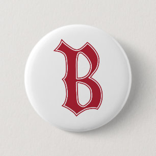 englischer Text gotischer Monogrammbuchstabe B Button