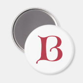 englischer Text gotischer Monogrammbuchstabe B Magnet (Vorderseite/Rückseite)