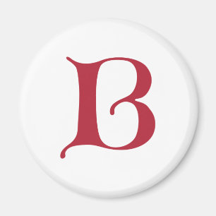 englischer Text gotischer Monogrammbuchstabe B Magnet