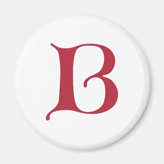 englischer Text gotischer Monogrammbuchstabe B Magnet (Vorne)