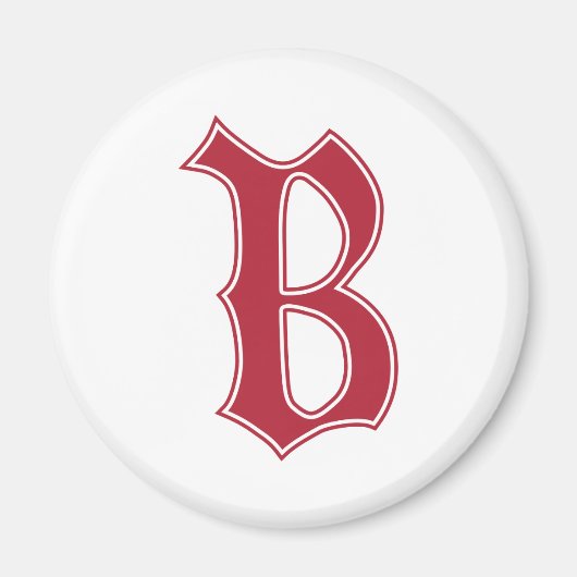 englischer Text gotischer Monogrammbuchstabe B Magnet (Vorne)