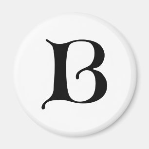 englischer Text gotischer Monogrammbuchstabe B Magnet