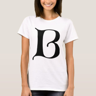 Englischer Text Gotischer Monogrammbuchstabe B T-Shirt