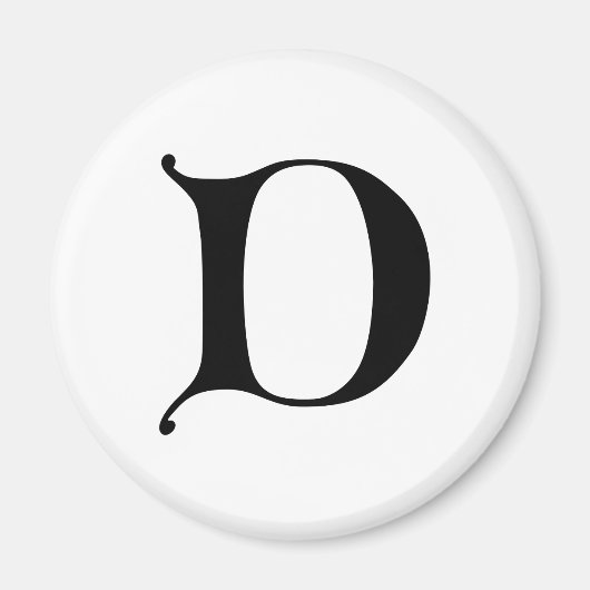 Englischer Text gotischer Monogrammbuchstabe D Magnet (Vorne)