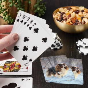 Englischer Toy Spaniel Lass es schneien Weihnachte Spielkarten