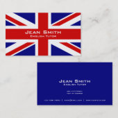 Englischer Tutor/Englischlehrer mit BRITISCHER Visitenkarte (Vorne/Hinten)