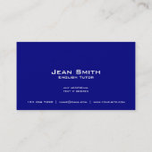 Englischer Tutor/Englischlehrer mit BRITISCHER Visitenkarte (Rückseite)