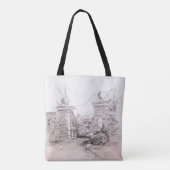 Englischer Walled Garden im Chicago Botanic Garde Tasche (Rückseite)