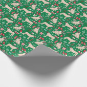 Englischer Weihnachtshund Geschenkpapier (Ecke)