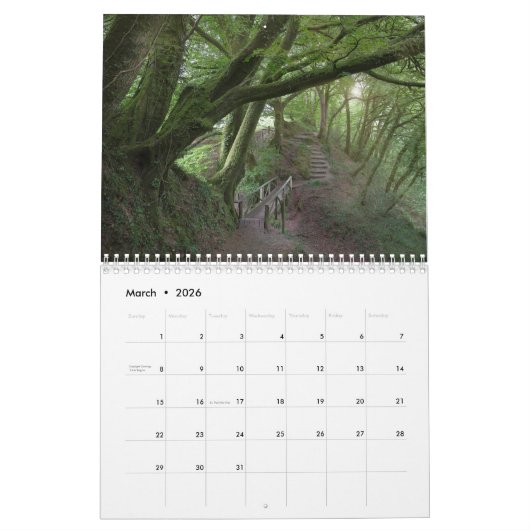 Englischer Woodland-Kalender Kalender (Mär 2026)