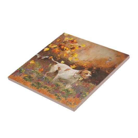 Englischer Zeiger , Autumn Tapestry Poster Triptyc Fliese (Seite)