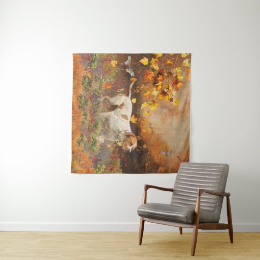 Englischer Zeiger, Herbst Wandteppich (Beispiel (Horizontal))