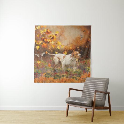 Englischer Zeiger, Herbst Wandteppich (Beispiel)