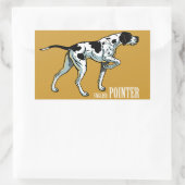 englischer Zeiger Rechteckiger Aufkleber (Tasche)