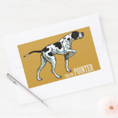 englischer Zeiger Rechteckiger Aufkleber (Umschlag)