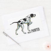 englischer Zeiger Rechteckiger Aufkleber (Umschlag)