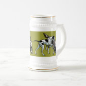 englischer Zeiger und Setter Bierglas (VorderseiteRechts)