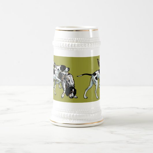 englischer Zeiger und Setter Bierglas (Mittel)