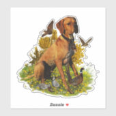 Englischer Zeiger, Vogeljagd Aufkleber (Blatt)