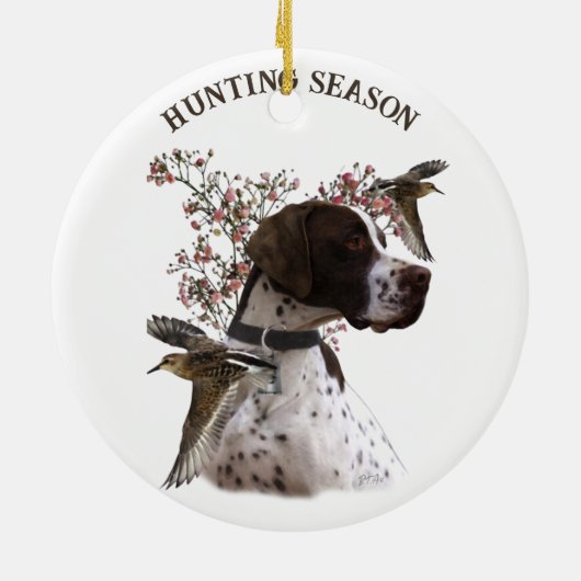 Englischer Zeiger, Vogeljagd Keramik Ornament (Hinten)