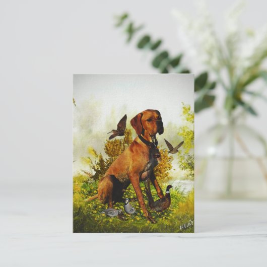 Englischer Zeiger, Vogeljagd Postkarte (Stehend Vorderseite)