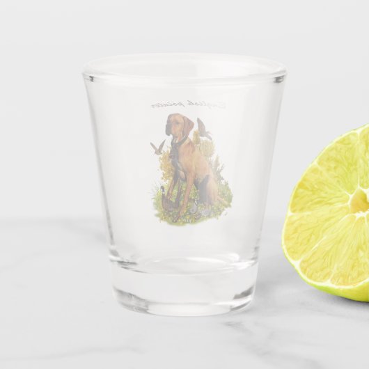 Englischer Zeiger, Vogeljagd Schnapsglas (Rückseite)
