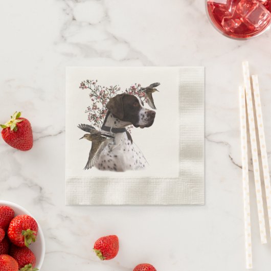 Englischer Zeiger, Vogeljagd Serviette (Beispiel)