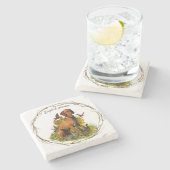 Englischer Zeiger, Vogeljagd Steinuntersetzer (Seitenansicht)