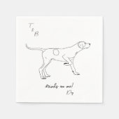 Englischer Zeiger Wedding Cocktail Napkins Serviette (Vorderseite)