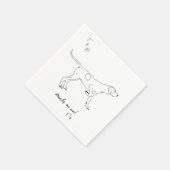 Englischer Zeiger Wedding Cocktail Napkins Serviette (Ecke)