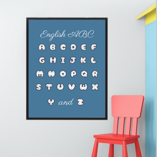 Englisches ABC-Alphabet Poster für Kinder
