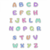 Englisches Alphabet Aufkleber (Vorderseite)