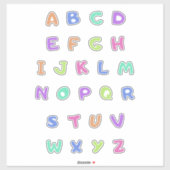 Englisches Alphabet Aufkleber (Blatt)