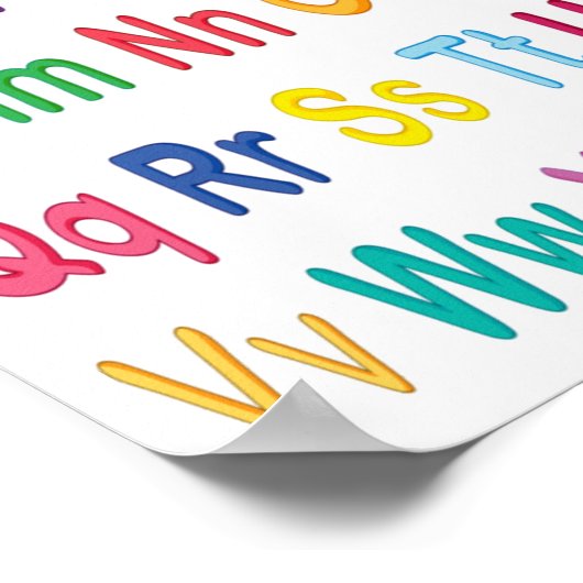 Englisches Alphabet für Kinder-Poster Poster (Ecke)