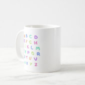 Englisches Alphabet Kaffeetasse (Vorderseite Links)