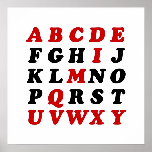 Englisches Alphabet Poster (Vorne)