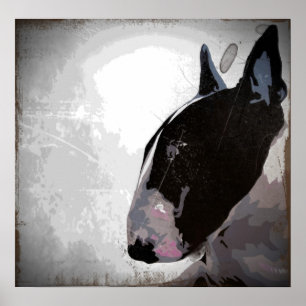 englisches Bull Terrier Art Poster
