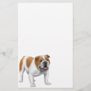 Englisches Bulldoggen-Briefpapier Briefpapier