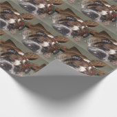 Englisches Bulldoggen-Ren-Packpapier Geschenkpapier (Ecke)