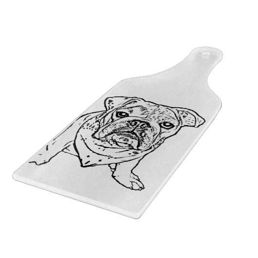 Englisches Bulldoggen-Schneidebrett Schneidebrett (Ecke)