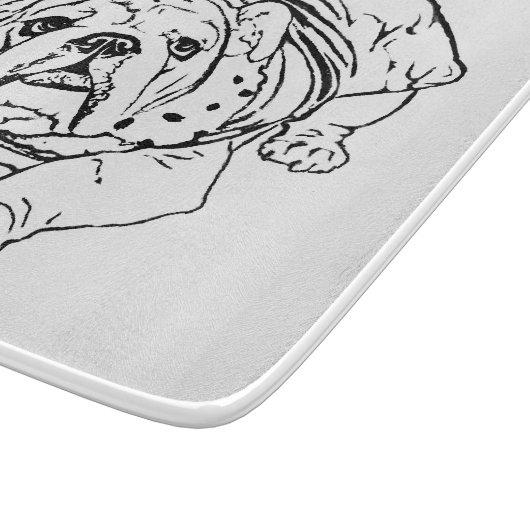 Englisches Bulldoggen-Schneidebrett Schneidebrett (Ecke)