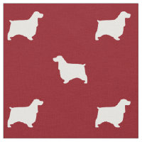 Englisches Cockerspaniel-Silhouette-Muster-Rot